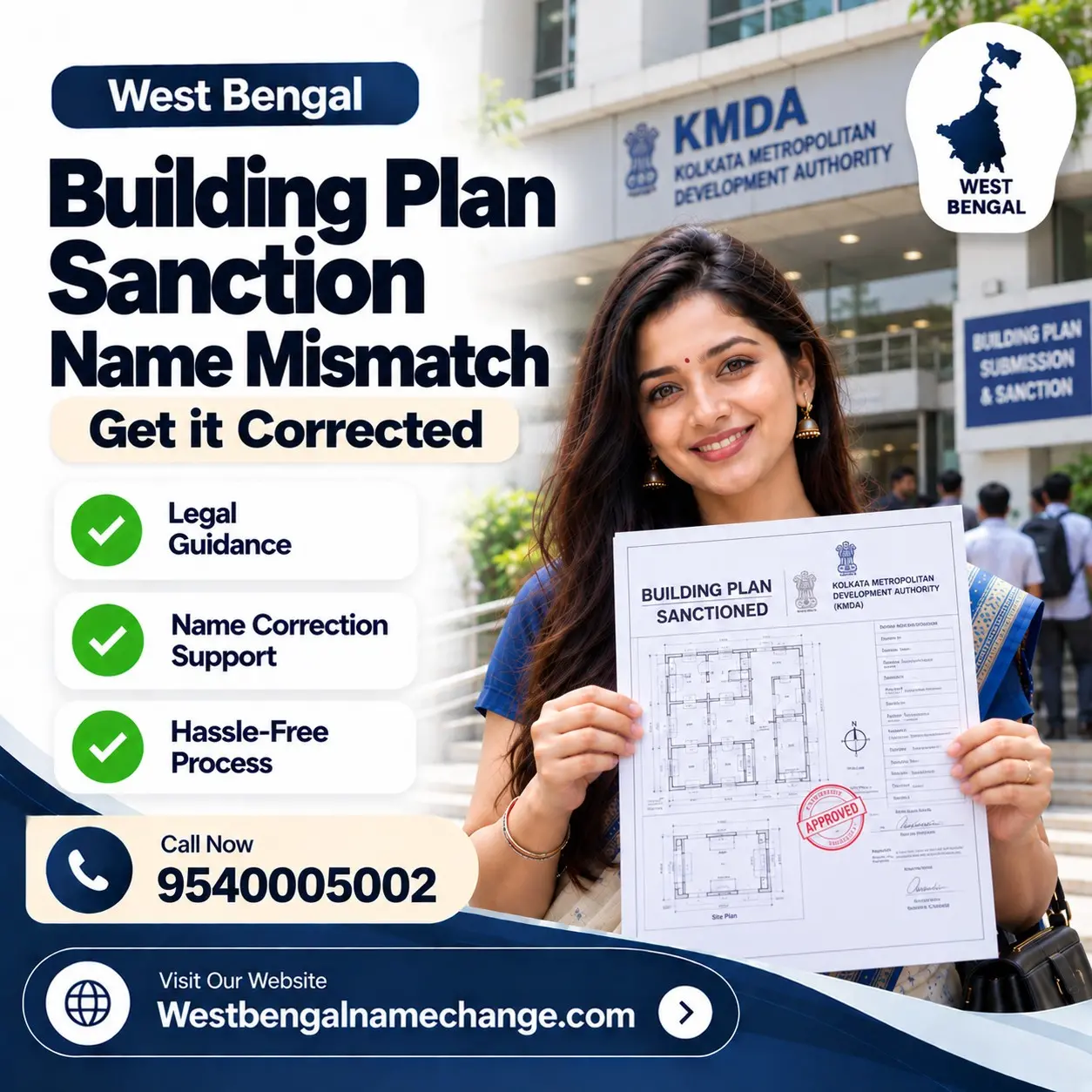 House owner in Kolkata matching names on the deed, mutation certificate and tax bill before filing a building plan House owner in Kolkata matching names on the deed, mutation certificate and tax bill before filing a building plan
