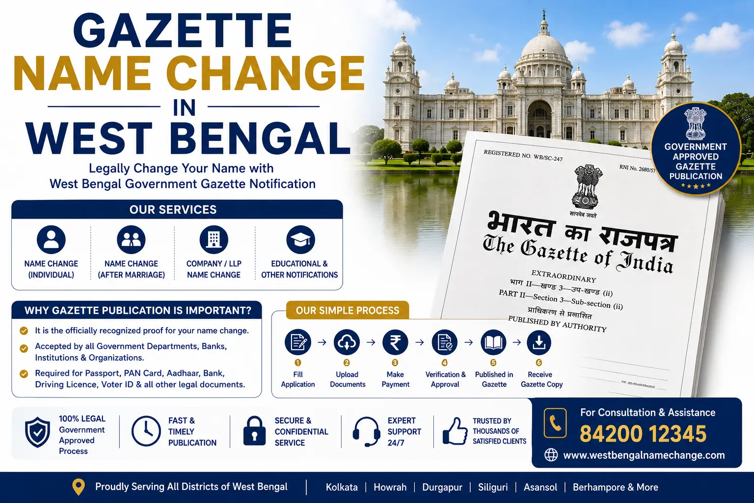 Gazette name change in West Bengal Gazette name change in West Bengal: Kolkata Gazette Part II and Gazette of India notification