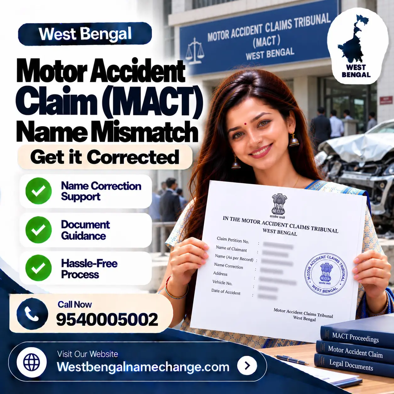 Family in West Bengal comparing names on the FIR, death certificate and Aadhaar before a MACT motor accident claim Family in West Bengal comparing names on the FIR, death certificate and Aadhaar before a MACT motor accident claim
