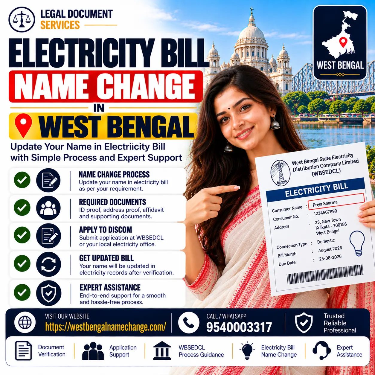 Electricity bill name change in West Bengal: WBSEDCL change of ownership with Annexure A1 Electricity bill name change in West Bengal: WBSEDCL change of ownership with Annexure A1