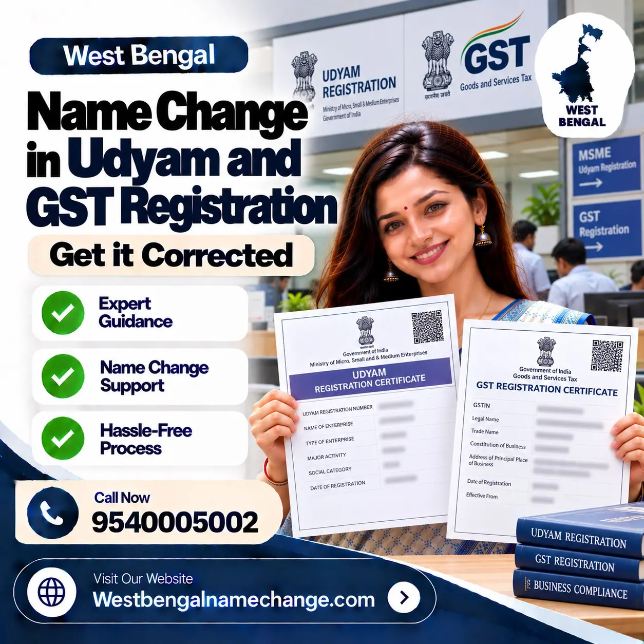 Small business owner in West Bengal updating the legal name in GST with Form REG-14 and on the Udyam portal Small business owner in West Bengal updating the legal name in GST with Form REG-14 and on the Udyam portal