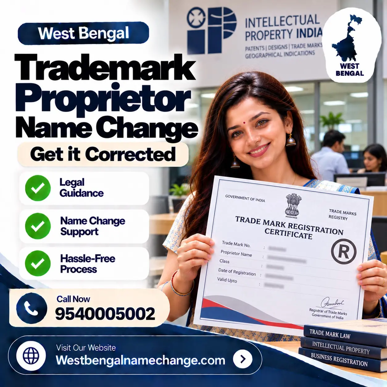 Brand owner in Kolkata filing a trademark proprietor name change online on Form TM-P Brand owner in Kolkata filing a trademark proprietor name change online on Form TM-P